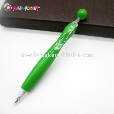 Promotional logo Pen Green Color Plastic Gift Ball Pen