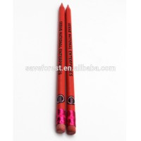 Red round pencils with white eraser of smooth writing