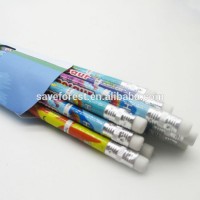 promotional paper pencil with eraser with great price