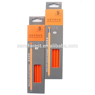 China cheap HB non wooden pencil with rubber eraser