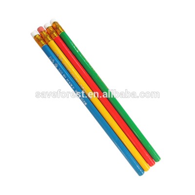 wholesale HB plastic pencil with eraser toppers