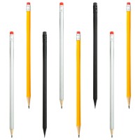 School Stationery Blank Pencil With Customized Logo OEM Standard HB Pencil With Eraser